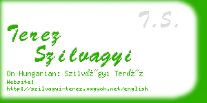 terez szilvagyi business card